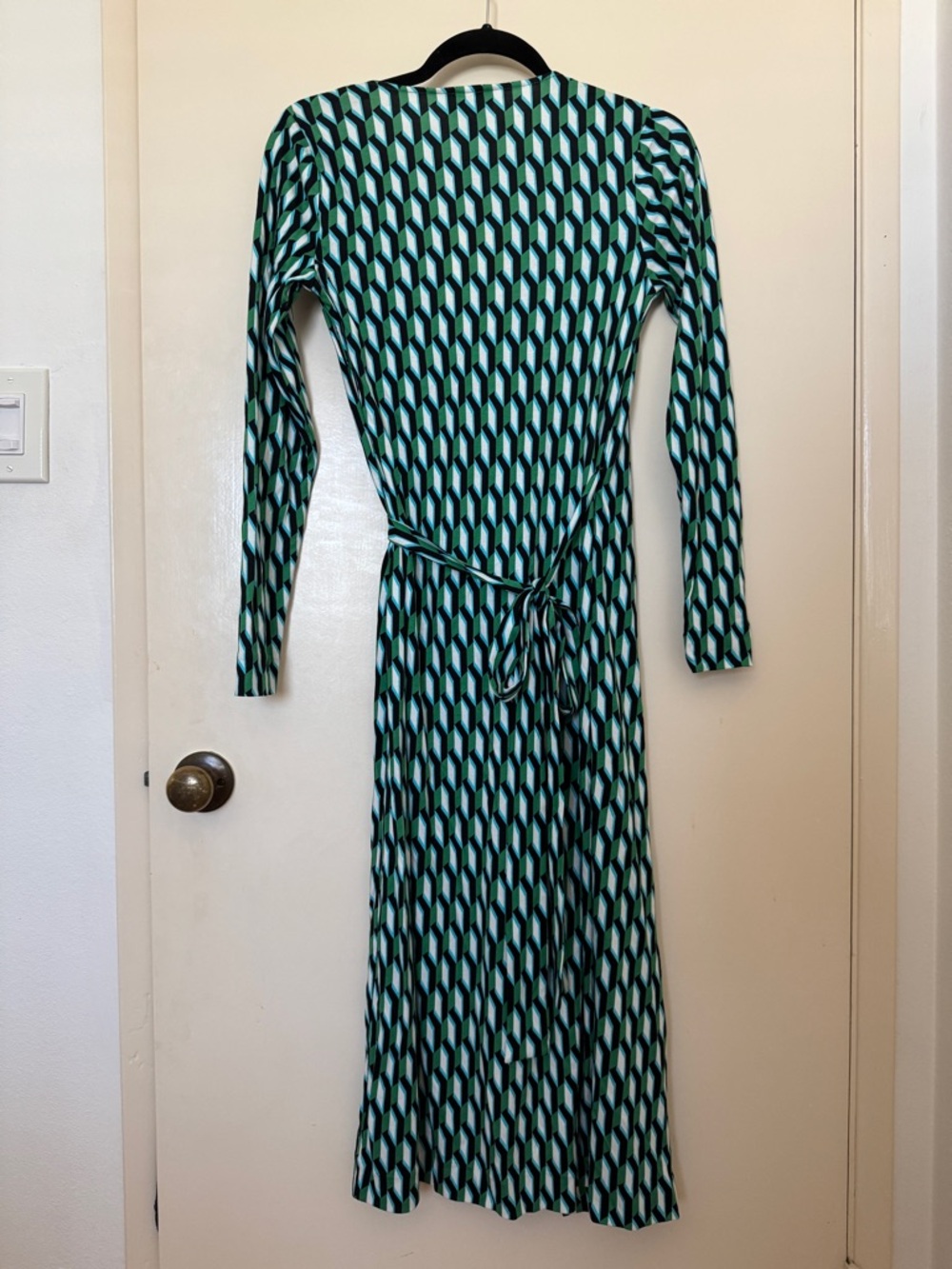 Diane Von Furstenburg x Target Green Patterned Wrap Midi Dress size XS - Picture 5 of 7